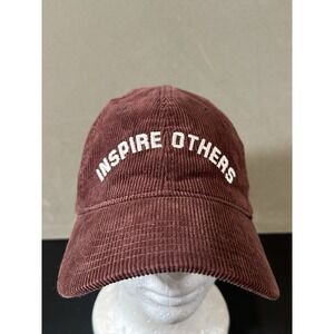 Inspire Others Strapback Hat Brown One Size Solid Corduroy Mad Engine